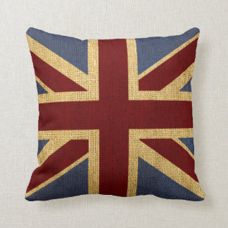 Coussin Union Jack rustique chic