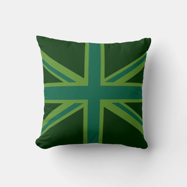 Coussin Union Jack Turquoise (Recto)