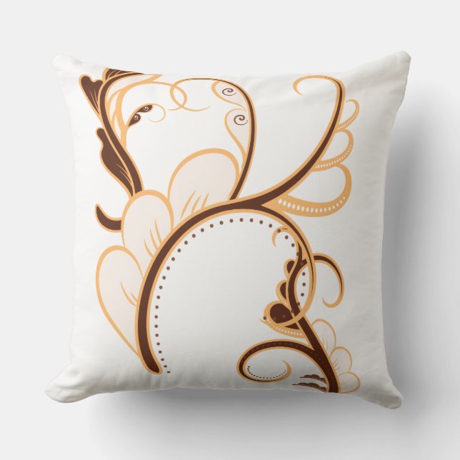 Coussin Unique design of curved branch motif pillow (Recto)