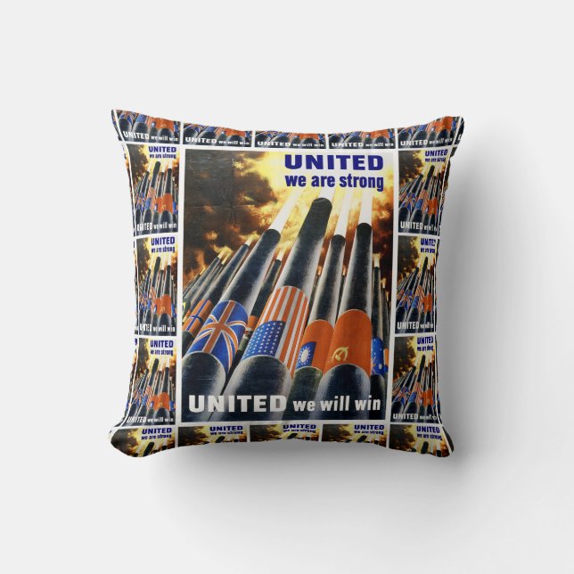 Coussin Unis Nous sommes forts (Recto)