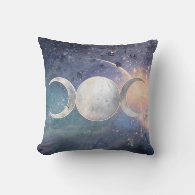 Coussin Univers Triple Lune Céleste Goddess Moonstone (Recto)
