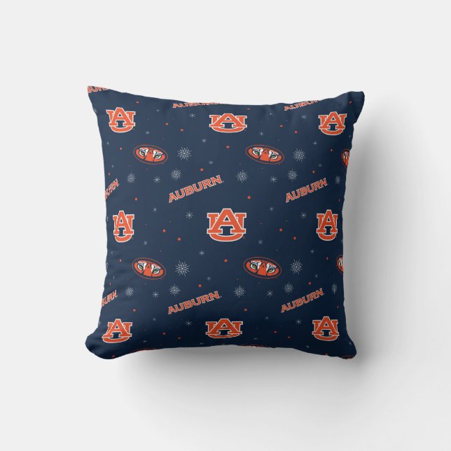 Coussin Université d'Auburn | Motif de vacances (Recto)
