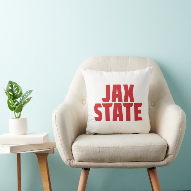 Coussin Université d'État de Jacksonville JAX STATE Rouge  (Chaise)