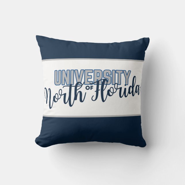 Coussin University of North Florida - UNF Script Navy Blue (Recto)