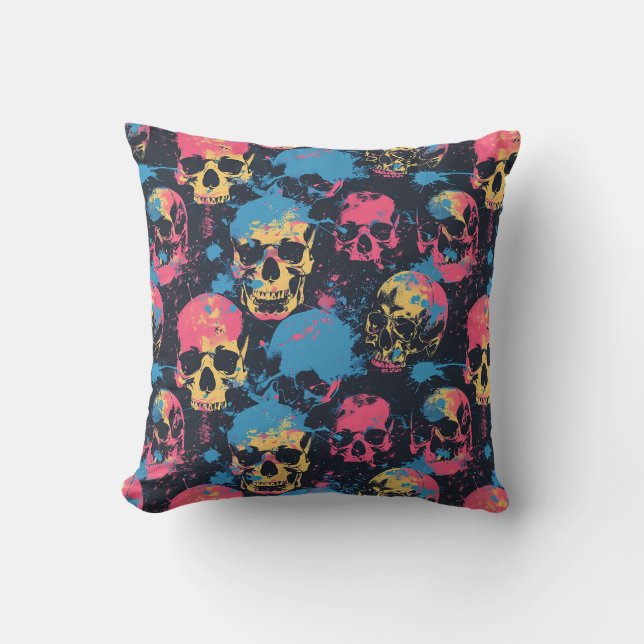 Coussin Urban Art Skull Pillow Design A46 (Recto)