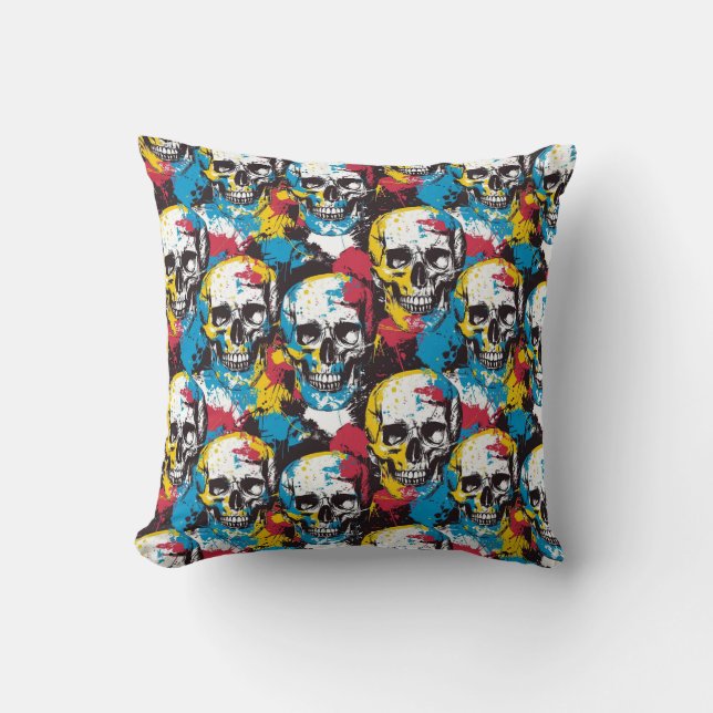 Coussin Urban Art Skull Pillow Design, Cojín B53 (Recto)