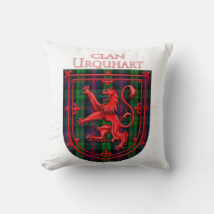 Coussin Urquhart Tartan Scottish Plaid Lion Rampant