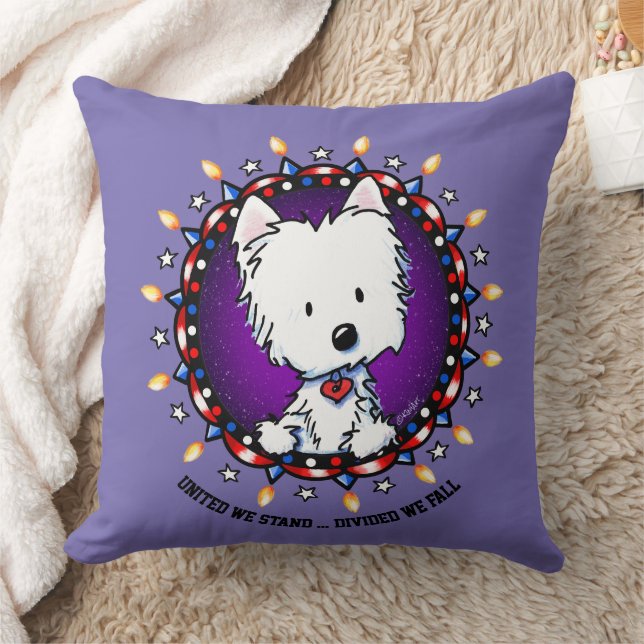 Coussin US Juillet 4 Westie (Couverture)