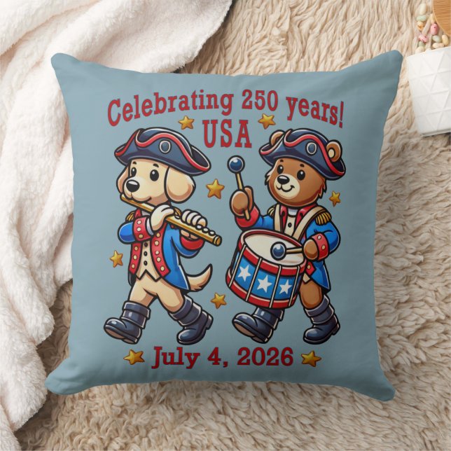 Coussin USA 250th Anniversary Souvenir - Patriotique (Couverture)