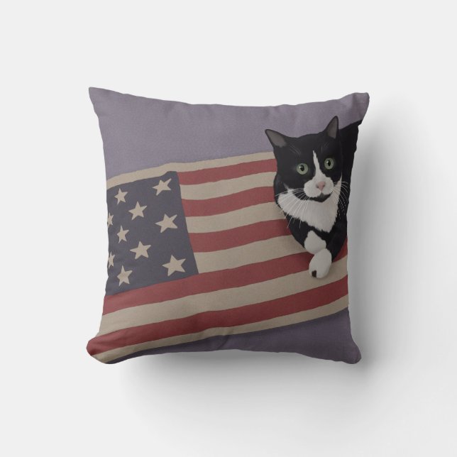 Coussin USA Cat (Recto)