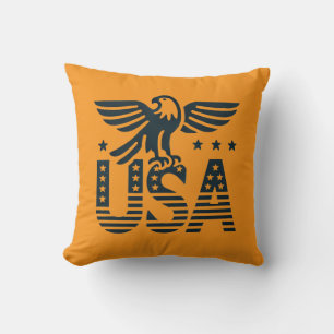Coussin USA Eagle Patriotic Desig - Style Etoile et Stripe