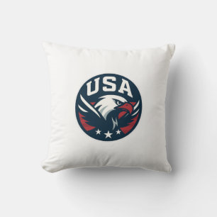 Coussin USA Eagle Roundel — Emblème sportif agressif
