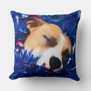 Coussin USA Patriotique Chien American Pit Bull Terrier