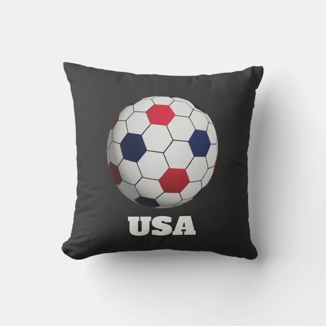 Coussin USA Soccer Throw Pillow (Recto)
