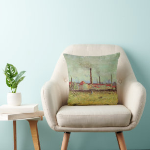 Coussin Usines à Asnières par Vincent van Gogh