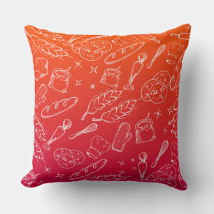 Coussin ustensiles de cuisson et nourriture boulangerie de