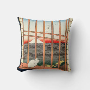 Coussin Utagawa Hiroshige - Champs de riz Asakusa