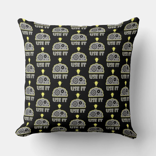Coussin Utilisez votre cerveau (Recto)