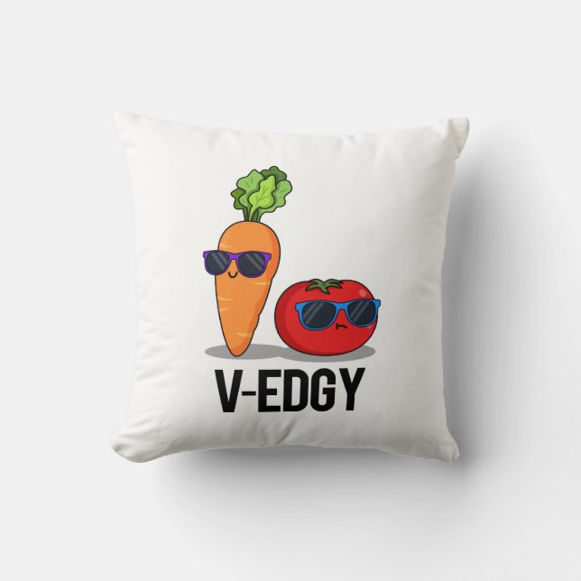 Coussin V-Edgy Funny Veggie Pun (Recto)