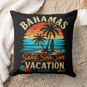Coussin Vacances Bahamas Sable Mer Soleil 2026