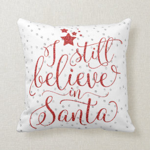 Coussin Vacances de Noël - je crois toujours au Père No