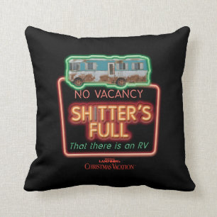 Coussin Vacances de Noël   Sh*tter's Full Neon Sign