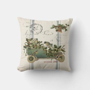 Coussin Vacances de Noël victoriennes vintages