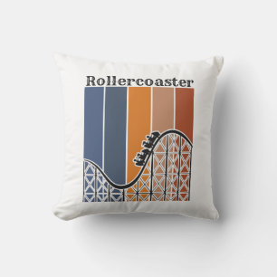 Coussin Vacances d'été à cheval Rollercoaster Retro