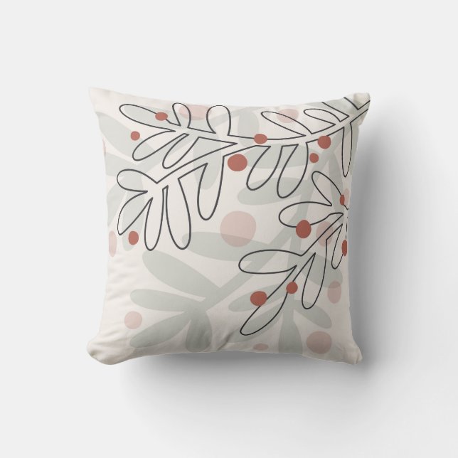 Coussin Vacances d'hiver de Noël gui  (Recto)