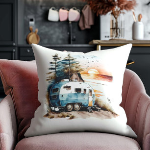 Coussin Vacances en camping-car Plage Coucher de soleil