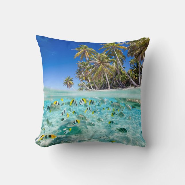 Coussin Vacances exotiques (Recto)