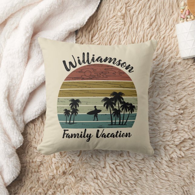 Coussin Vacances familiales personnalisées (Couverture)