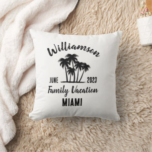 Coussin Vacances familiales personnalisées