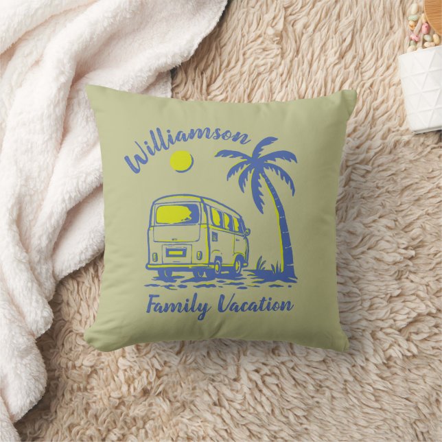 Coussin Vacances familiales personnalisées (Couverture)