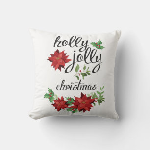Coussin Vacances Festives de Noël Holly Jolly