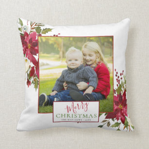 Coussin Vacances florales élégantes de souvenir de photo