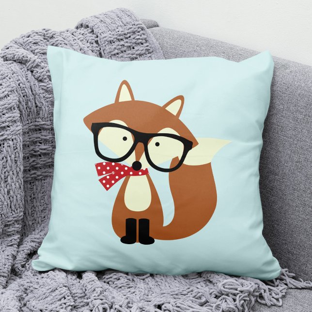 Coussin Vacances Hipster Renard Brown (Créateur téléchargé)