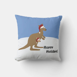 Coussin Vacances Hoppy Noël Kangaroo et Joey