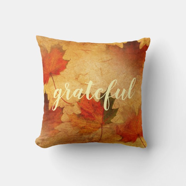Coussin Vacances Thanksgiving Automne (Recto)