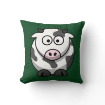 Vache de dessin sur vert
