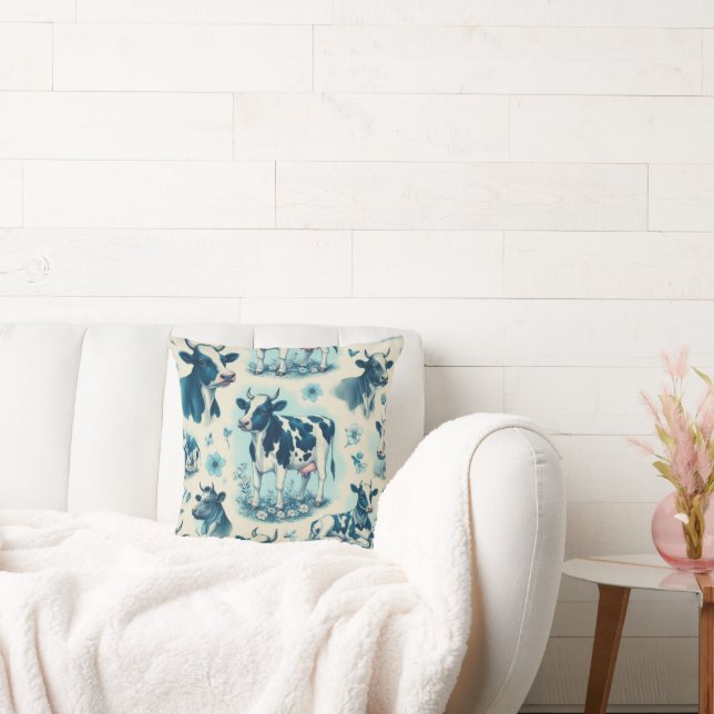 Coussin Vache de ferme vintage sans joint (Canapé)