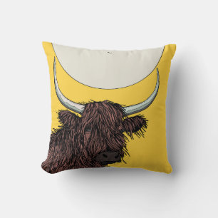 Coussin Vache des Highlands d'Écosse