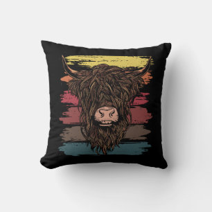 Coussin Vache des Highlands écossaise