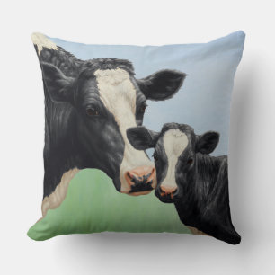 Coussin Vache et veau Holstein