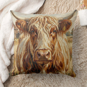Coussin Vache Impasto Mignonne dans un Ranch Rustique