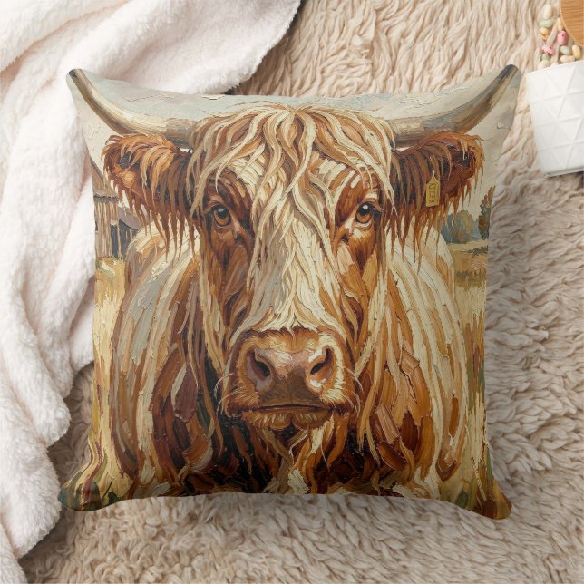 Coussin Vache Impasto Mignonne dans un Ranch Rustique (Couverture)