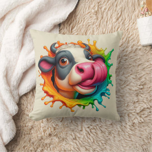 Coussin Vache lécher le nez