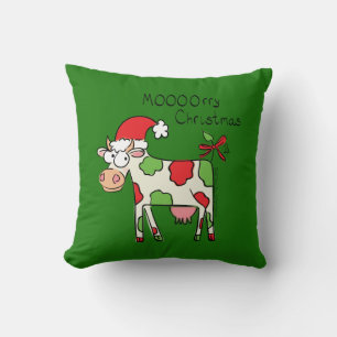 Coussin Vache Noël mignon Enfants