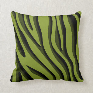 Coussin Vague 3D Zebra Soft Vert Luxe