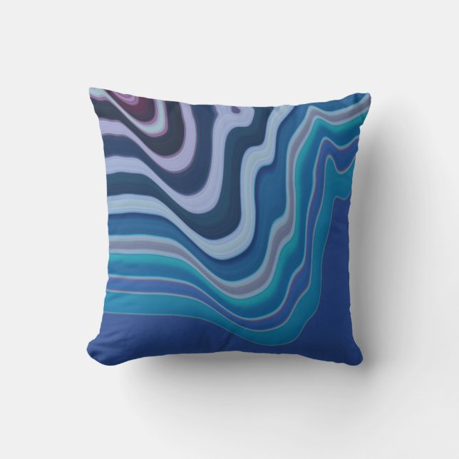 Coussin Vague bleue (Recto)
